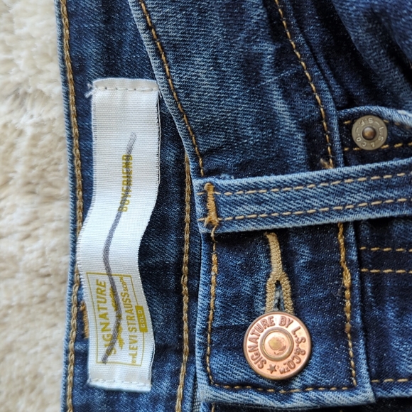 Levi Strauss Signature Distressed High Rise Boyfriend Blue Jeans Size 25 - Picture 3 of 7